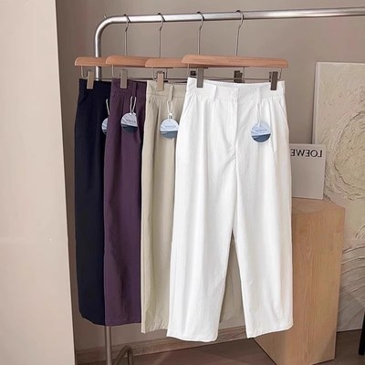 抗皱系列松弛简约9分直筒裤神裤