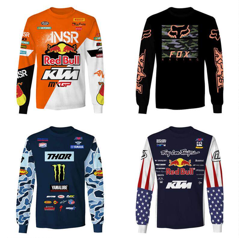 2022款KTM 红牛摩托车速降服长T 赛车服速干T恤运动服越野装备