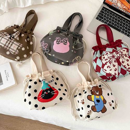 可爱卡通图案福袋包包手提收纳包