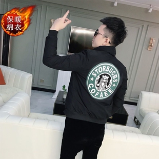 精神小伙外套男潮牌冬季短款棉衣韩版潮流百搭加厚冬装痞帅棉袄子
