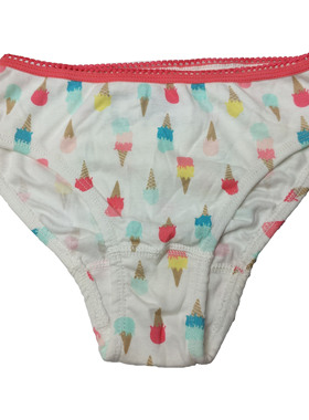 外贸美单GYMBOREE*5-6岁女童白色甜筒优质全棉高腰三角内裤短裤