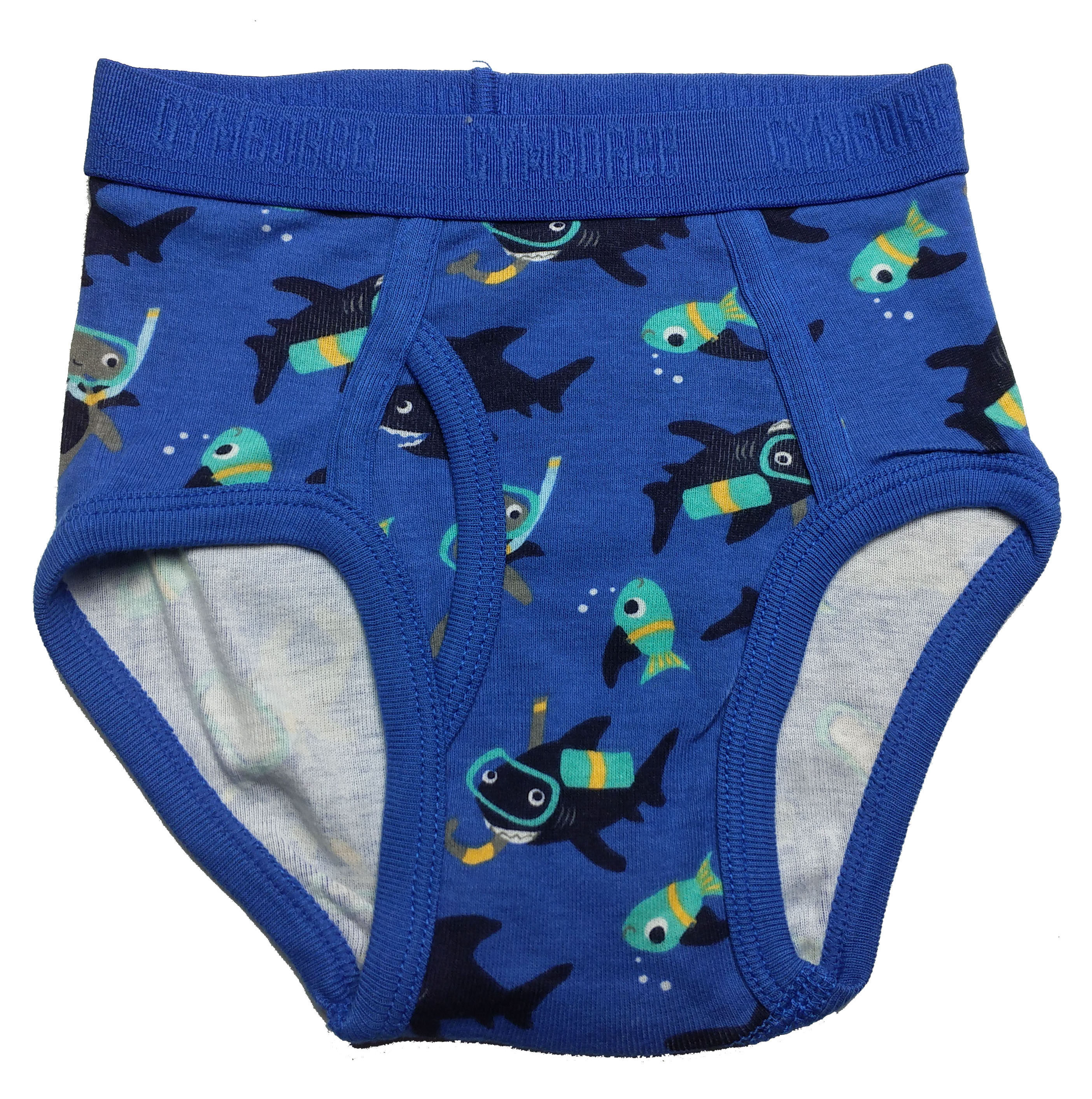 乐天baby*外贸美单g 2-3岁男童瘦款蓝色潜水鱼全棉三角内裤短裤