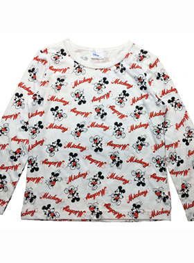 乐天BABY*Disney 3-5岁女童白色米老鼠混纺快干面料长袖T恤上衣