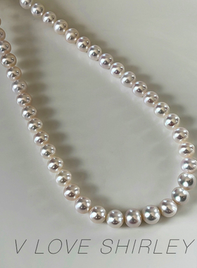 『国货之光』极光淡水珍珠项链国产珍珠大颗粒淡水颈链吉尔德大证