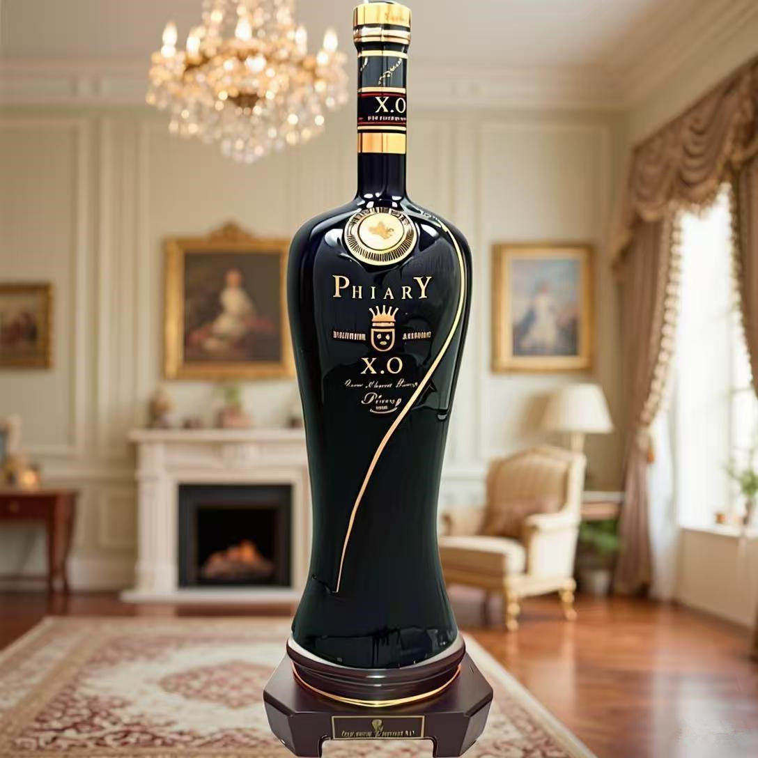 收藏送礼30L法国原酒进口洋酒白兰地菲亚利XO60斤蓝陶瓷瓶洋酒