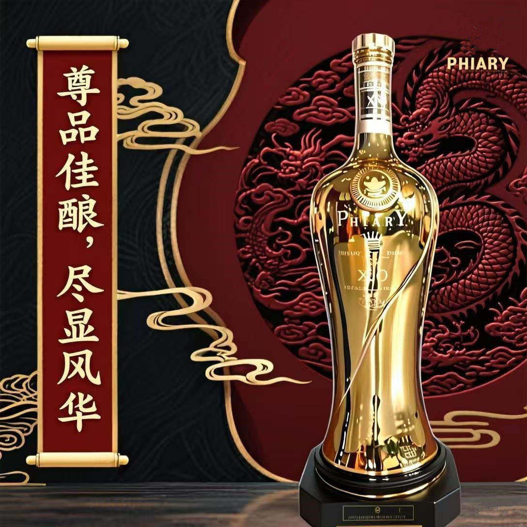 法国原酒进口26斤菲亚利XO白兰地土豪金陶瓷瓶烈酒礼盒装13L洋酒