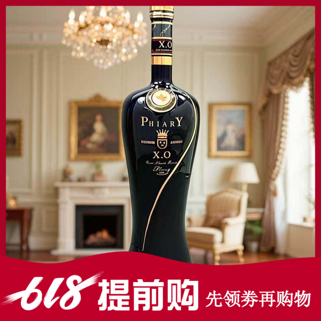 收藏送礼30L法国原酒进口洋酒白兰地菲亚利XO60斤蓝陶瓷瓶洋酒