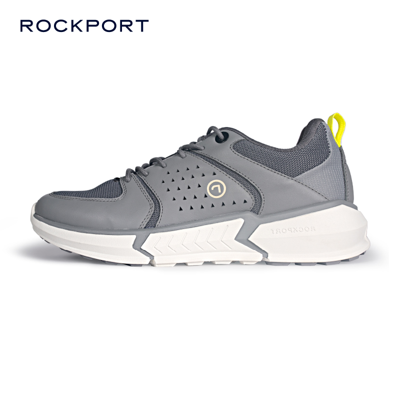 Rockport/乐步男士经典休闲运动鞋2025春夏新款牛皮网布休闲白鞋