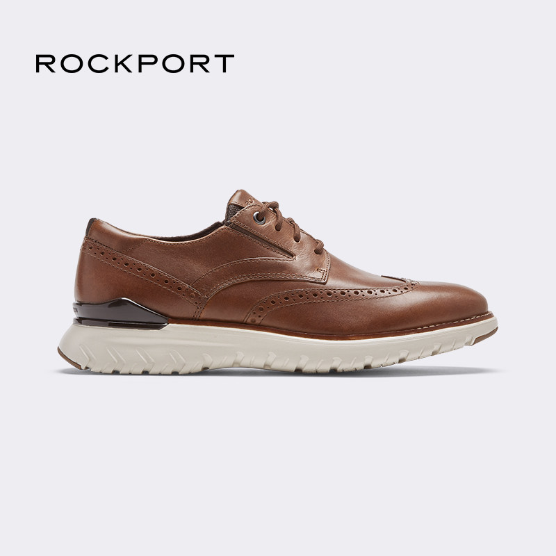 Rockport乐步夏季男鞋软底商务正装牛皮布洛克休闲男士皮鞋CI2660使用感如何?