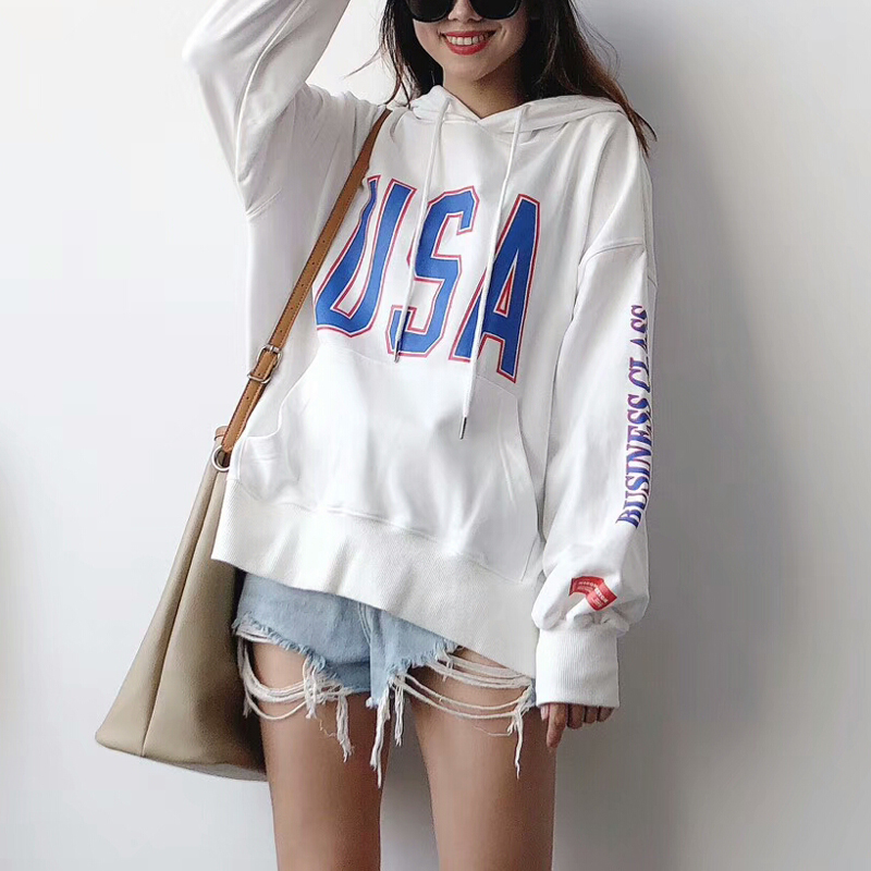 ³¬»ðUSA×Öĸӡ»¨ËÉËÉ¿å¿åÎÀÒÂÅ®ÔËÞ ã¼ÀÁ·ç±¡¿îѧÉúº«°æ¿íËÉÍâÌ×