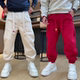 休闲束脚长裤 冬季 潮流男士 软糯抽绳加绒加厚款 新年款 马上发财神裤