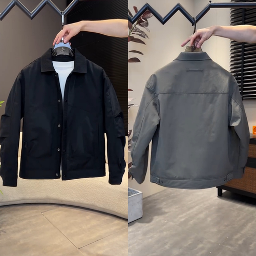 秋季翻领轻量化棉服夹克新款男士