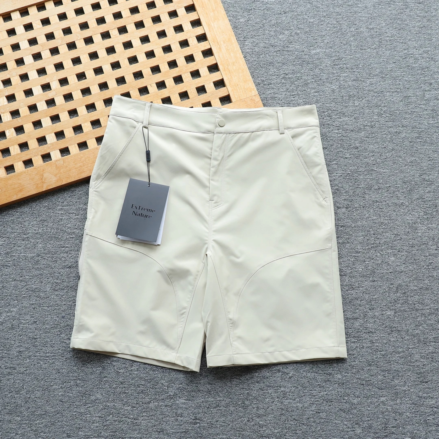 夏季新款速干五分裤男士薄款外穿运动中裤子冰丝透气拉链休闲短裤