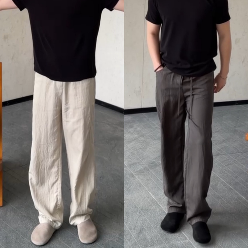 简约小众净版纯色百搭休闲长裤