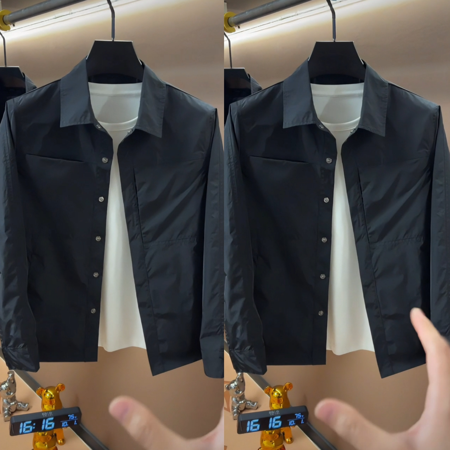 25秋季新款男士简约户外休闲黑武士轻奢帅气百搭翻领工装夹克外套 - 黑桃G男装出品