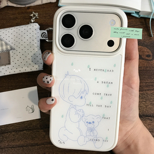 日白货rbh【日系复古系列】适用苹果17promax手机壳iPhone16pro不会撞壳可爱新款超好看独特1514全包黑边白色