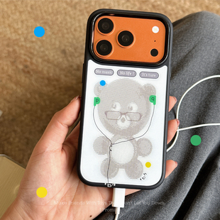 rbh原创【no music，no life】新款17promax韩系ins16超好看独特手机壳iPhone14、15软全包黑边可爱小众设计