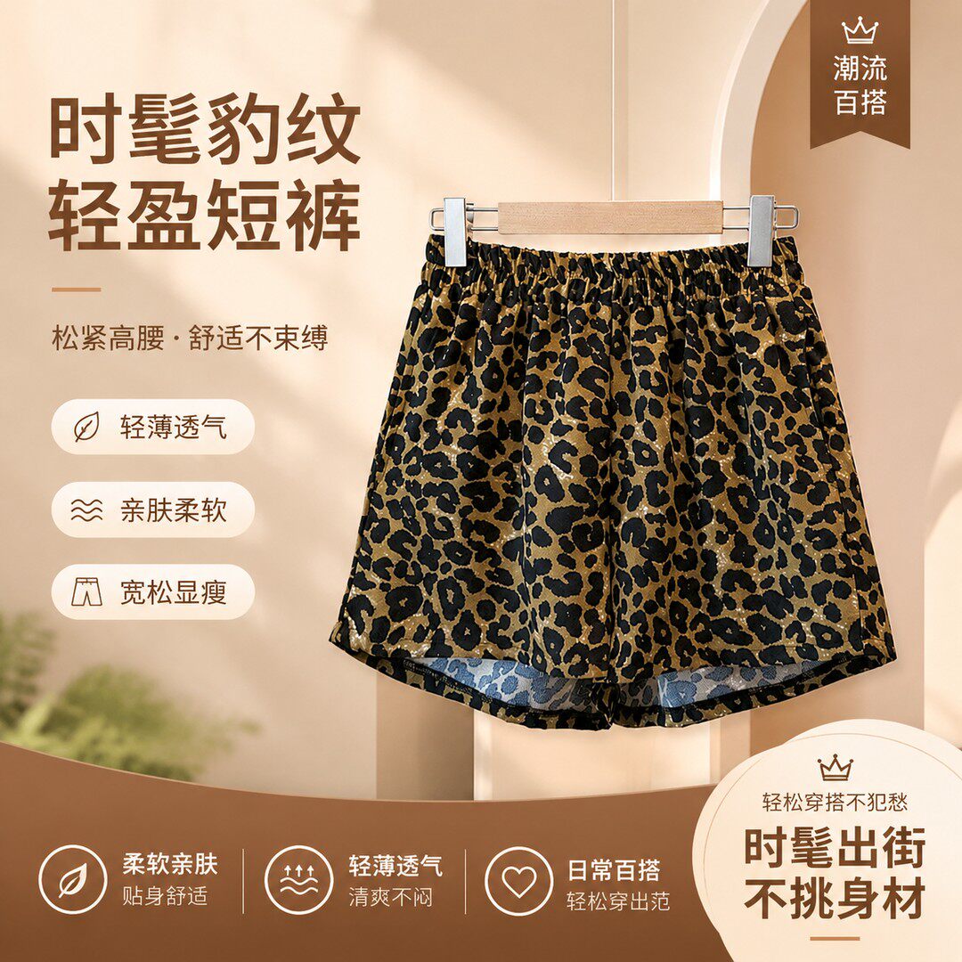 高腰休闲美式辣妹短裤显瘦