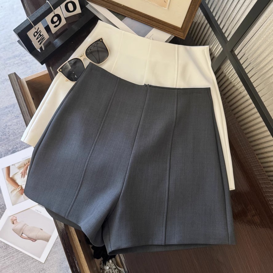 高级感遮跨显瘦阔腿A字热裤