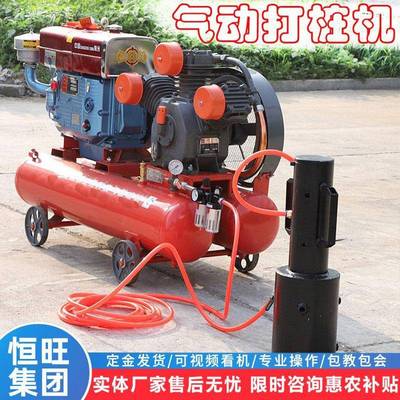 防汛打桩机手持式便携式植桩机河道堤岸护坡打桩机防汛气动打桩机