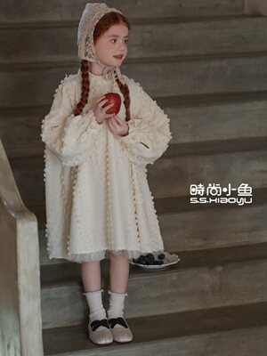 SSXIAOYU｜25秋冬田园宽松设计感连衣裙KSS30036