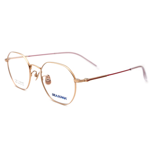 BEARPAW比派 眼镜框钛时尚金属多边形男女超轻全框光学眼镜架9623
