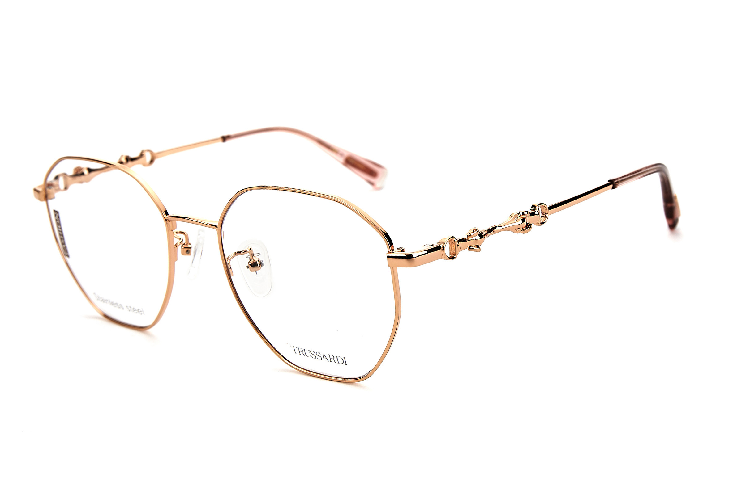 22年新品杜鲁萨迪眼镜框女复古优雅trussardi镜架可配镜vtr1064s