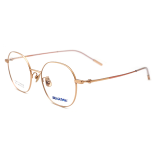 BEARPAW比派 眼镜框钛时尚金丝圆框男女超轻近视光学眼镜架9612
