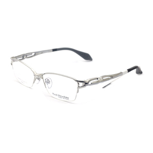 Masaki日本眼镜松岛正树眼镜框纯钛半框大脸男近视眼镜架 124 MFS