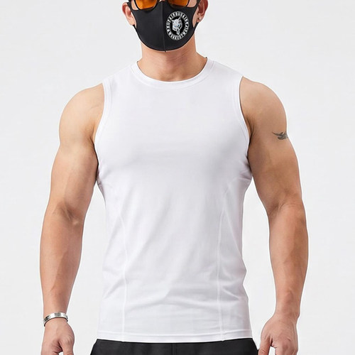 清仓价撸铁狼男士运动健身上衣跑步无袖训练服速干衣服背心夏季