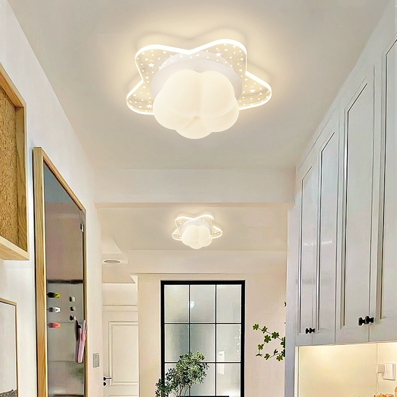 走廊过道灯阳台吸顶灯简约网红爆款奶油风花瓣入户玄关衣帽间灯具