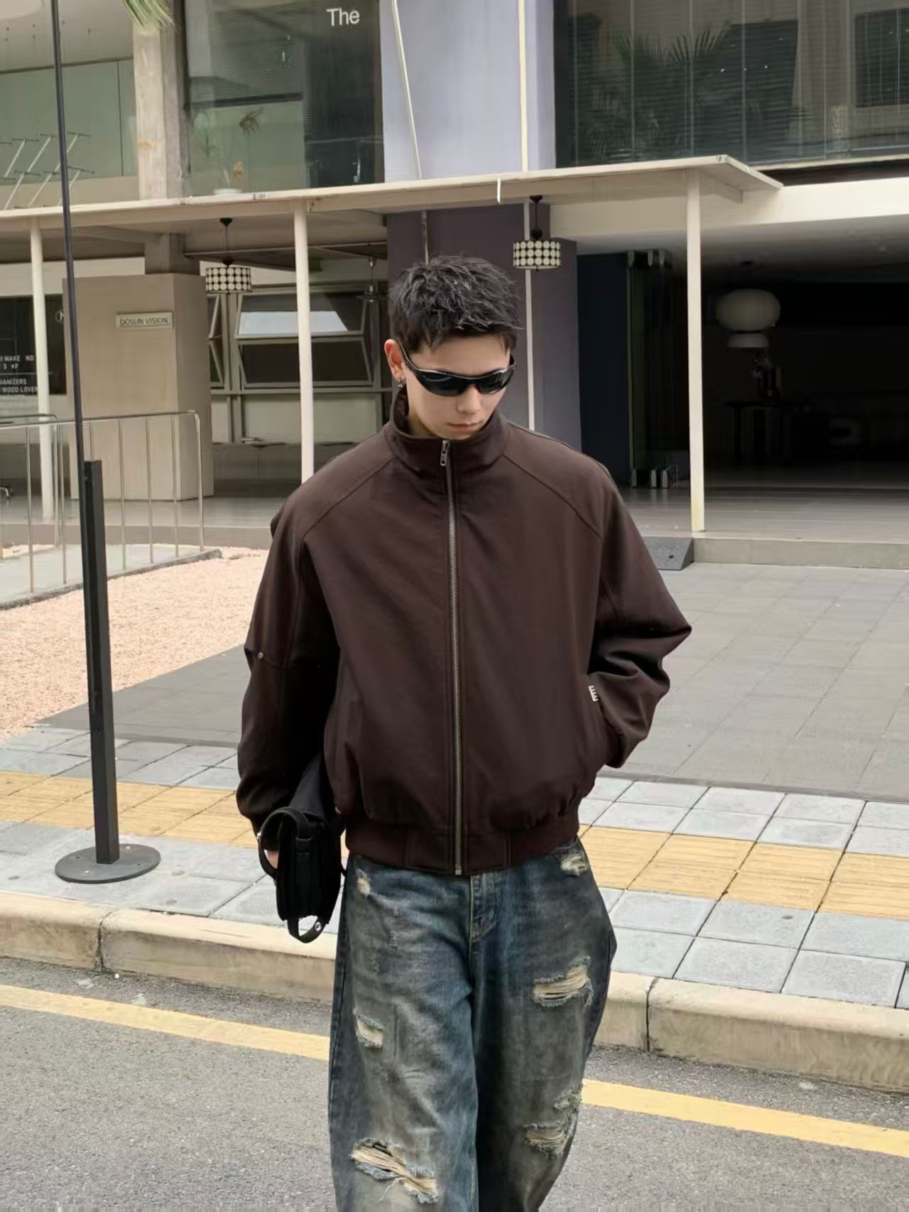 美式高货冬季羽绒服韩版立领夹克男潮牌宽松90白鸭绒休闲百搭外套