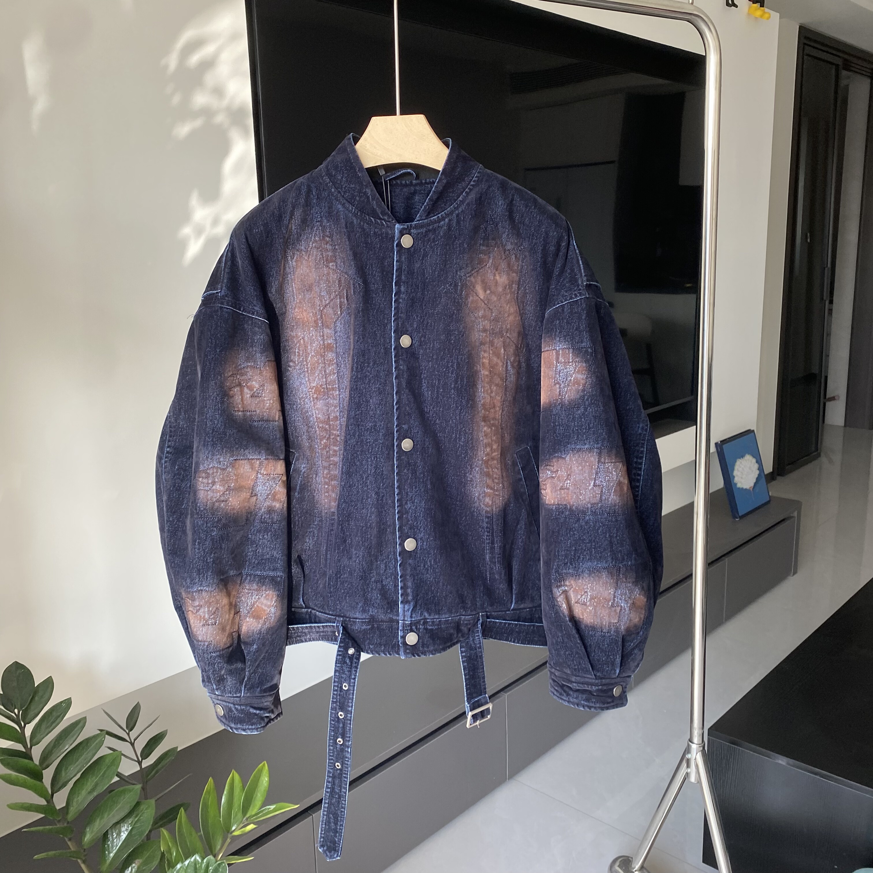 冬季加厚夹棉韩版牛仔外套男棒球服潮牌宽松休闲百搭棉服夹克上衣