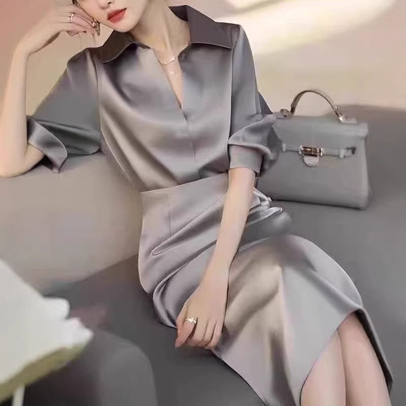 气质连衣裙显瘦百搭中长女裙