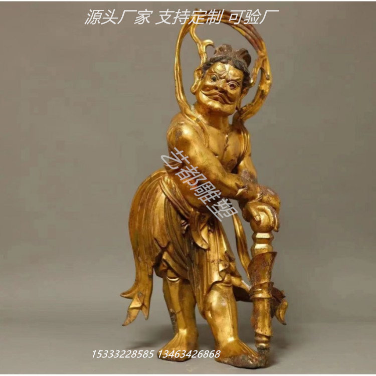 铜雕八大金刚火神王天君站像坐像树脂玻璃钢铸铜佛像定做厂家