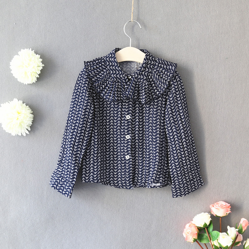 Chemise fille à manche longue en coton - Ref 2085968 Image 1