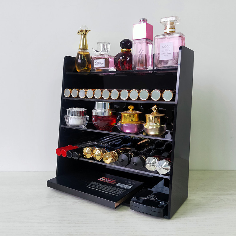 亚克力浴室镜柜置物架窄墙壁柜子多层梳妆台化妆品收纳架展示陈列