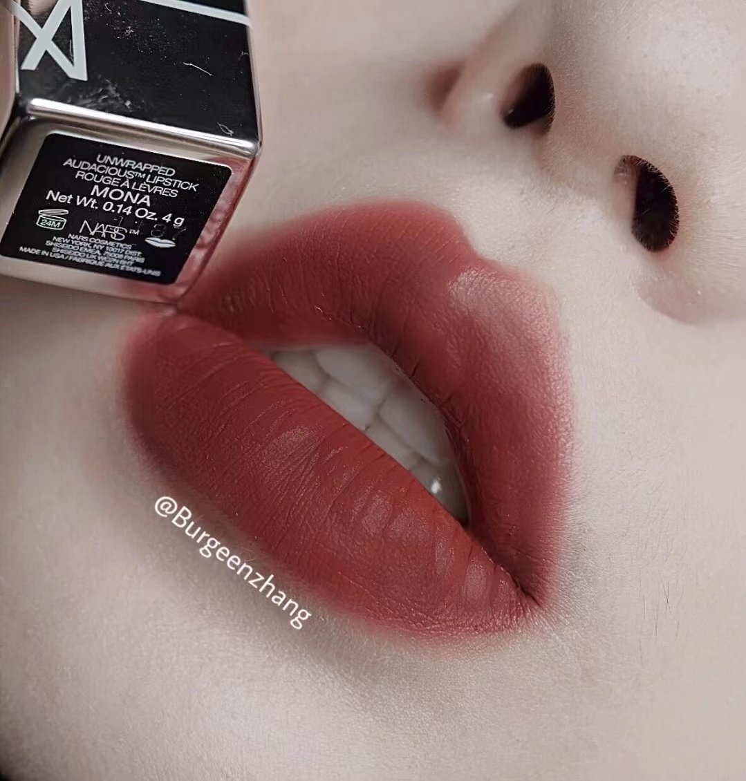 nars娜斯口红唇膏narumi砖红金管rita正红色mona豆沙色jasmine