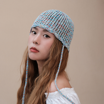 韩系针织帽ins复古百搭时尚混线镂空毛线渔夫帽休闲帽子2026新款