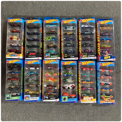 风火轮火辣跑车小车限量版合金小汽车模F1五辆装轨道1806五连包