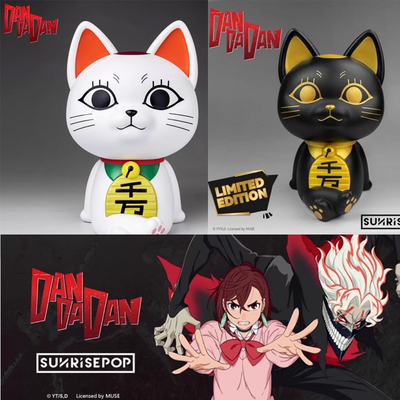 SUNRISEPOP胆大党当哒当高速婆婆3D手办黑金招财猫钱罐桌面摆件