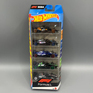 五连包 风火轮 赛车F1小跑车 2024方程式 hotwheels合金车模 JGF58