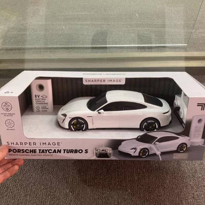 Sharper Image 电动遥控车保时捷taycan可充电电车1:20玩具车模