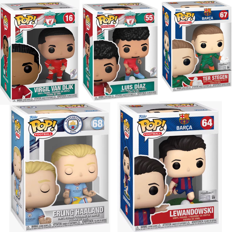 Funko丰高POP足球系列莱万多夫斯基哈兰德梅西收藏手办模型摆件