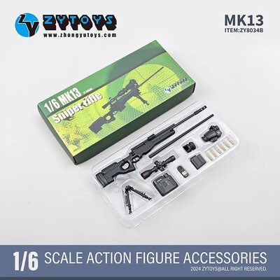 ZYTOYS 1/6 MK13狙击步枪  微缩塑料玩具模型 摆设品兵人配件