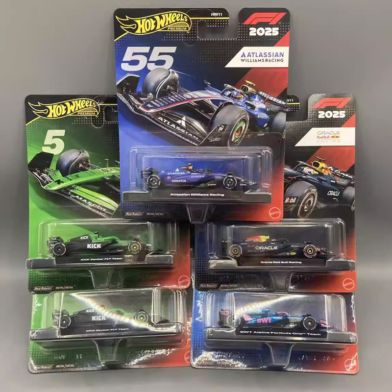 新品风火轮金标F1赛车红牛阿尔卑斯威廉姆斯方程式车队合金盲模型