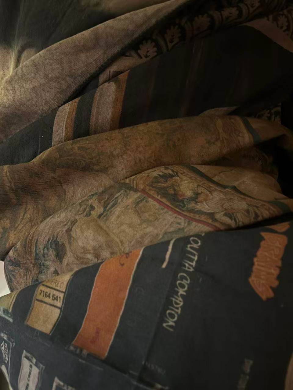 阿耷原创 匹马棉植物染复古方巾 包头巾 做旧处理,服饰配件/皮带/帽子/围巾,围巾/丝巾/披肩,淘宝优惠券,粉丝福利购,淘宝优惠卷