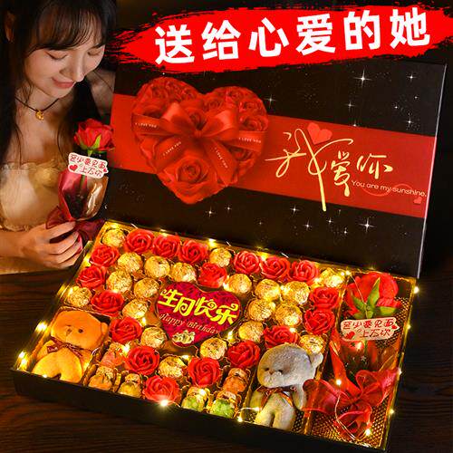 巧克力礼盒装生日礼物送女朋友老婆女友惊喜情人节礼物异地恋表白属于什么档次？