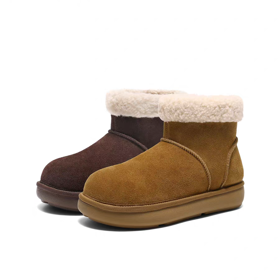 商场同款女鞋25冬款毛毛保暖中筒翻毛雪地靴棉鞋厚底短靴女B2960D,女鞋,时尚雪地靴,淘宝优惠券,粉丝福利购,淘宝优惠卷
