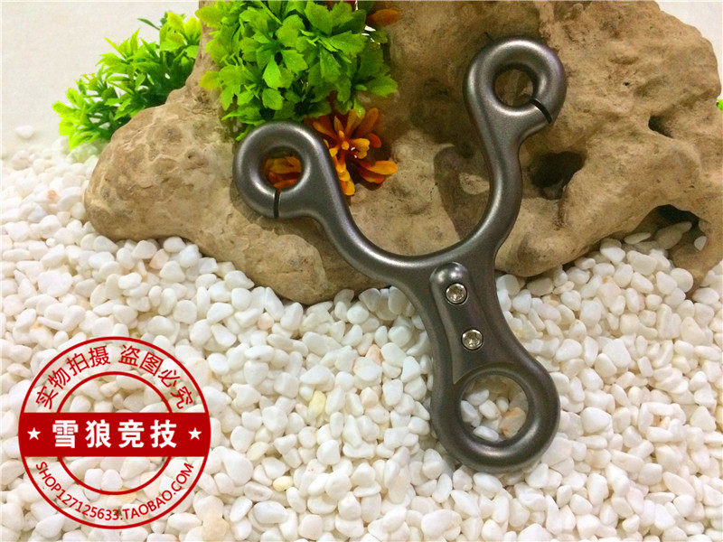 钛合金柳浪传统弹弓TC21线切割9毫米圆眼贴片高端圆皮筋传统反曲
